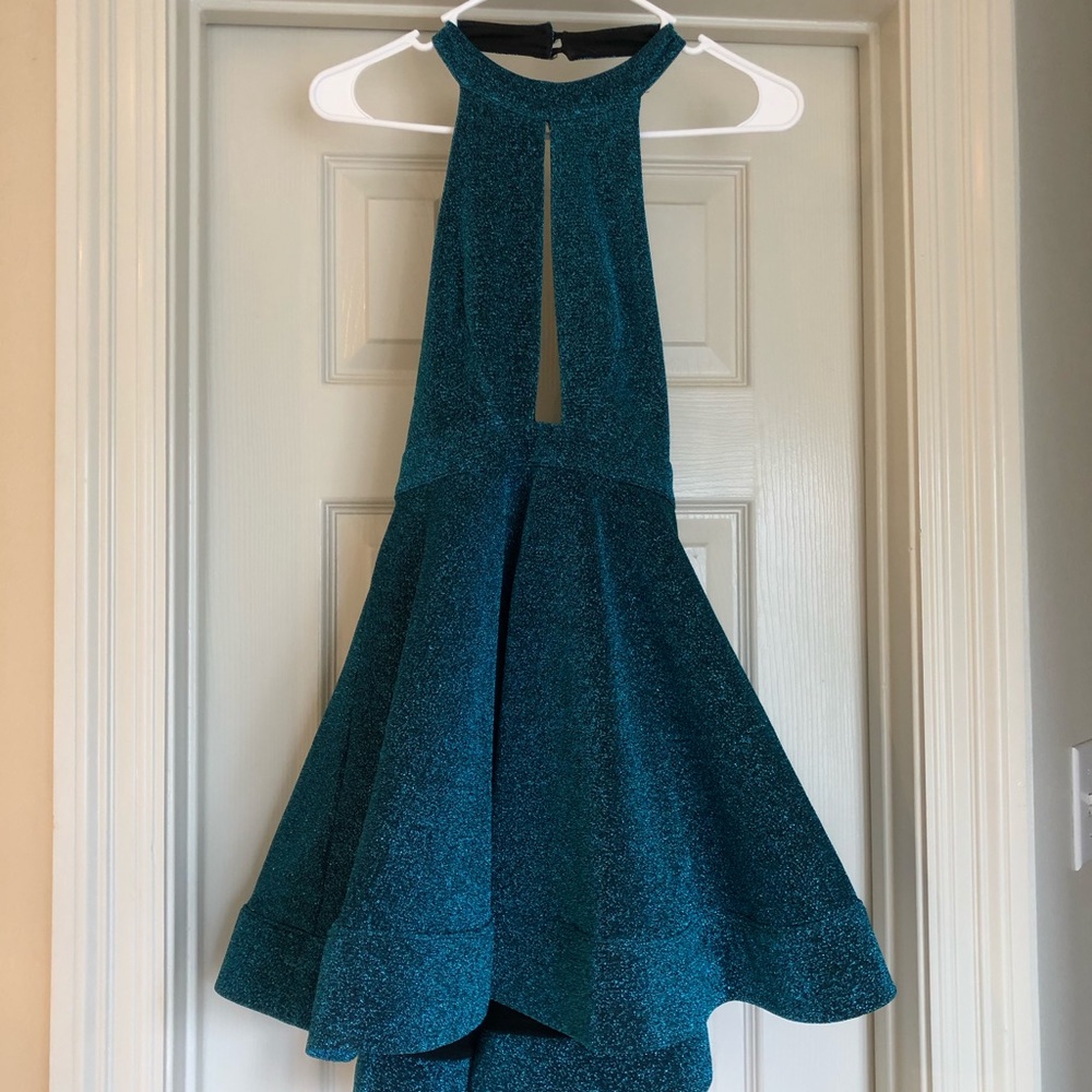 Shimmer halter dress